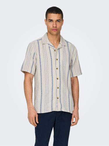 Camisas Corte Regular Cuello Cubano - ONLY & SONS - Modalova