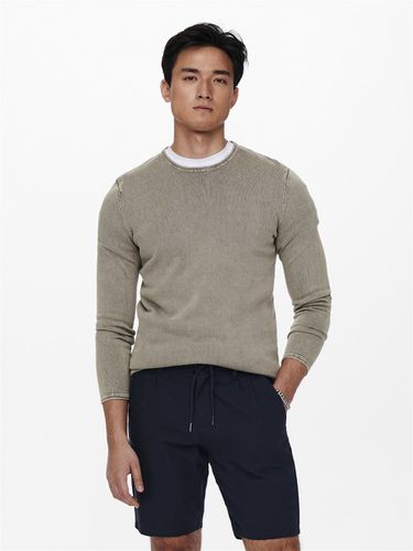 Crew neck knitted pullover - ONLY & SONS - Modalova