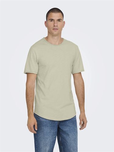Long Line Fit O-Neck T-Shirt - ONLY & SONS - Modalova