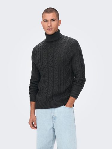 Roll neck knitted pullover - ONLY & SONS - Modalova