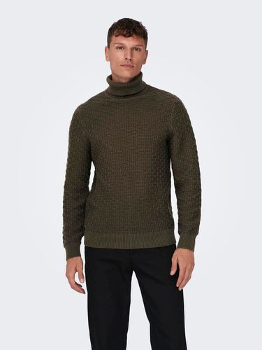 Roll neck knitted pullover - ONLY & SONS - Modalova
