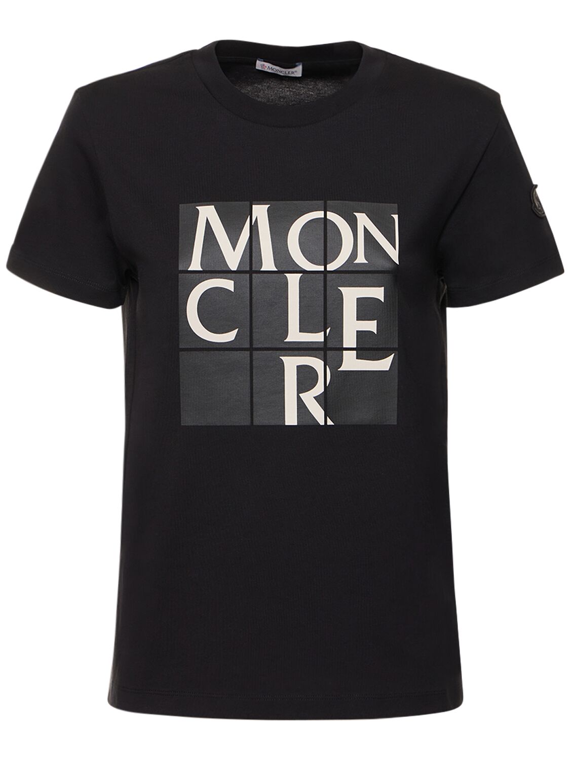 T-shirt Aus Baumwolljersey - MONCLER - Modalova