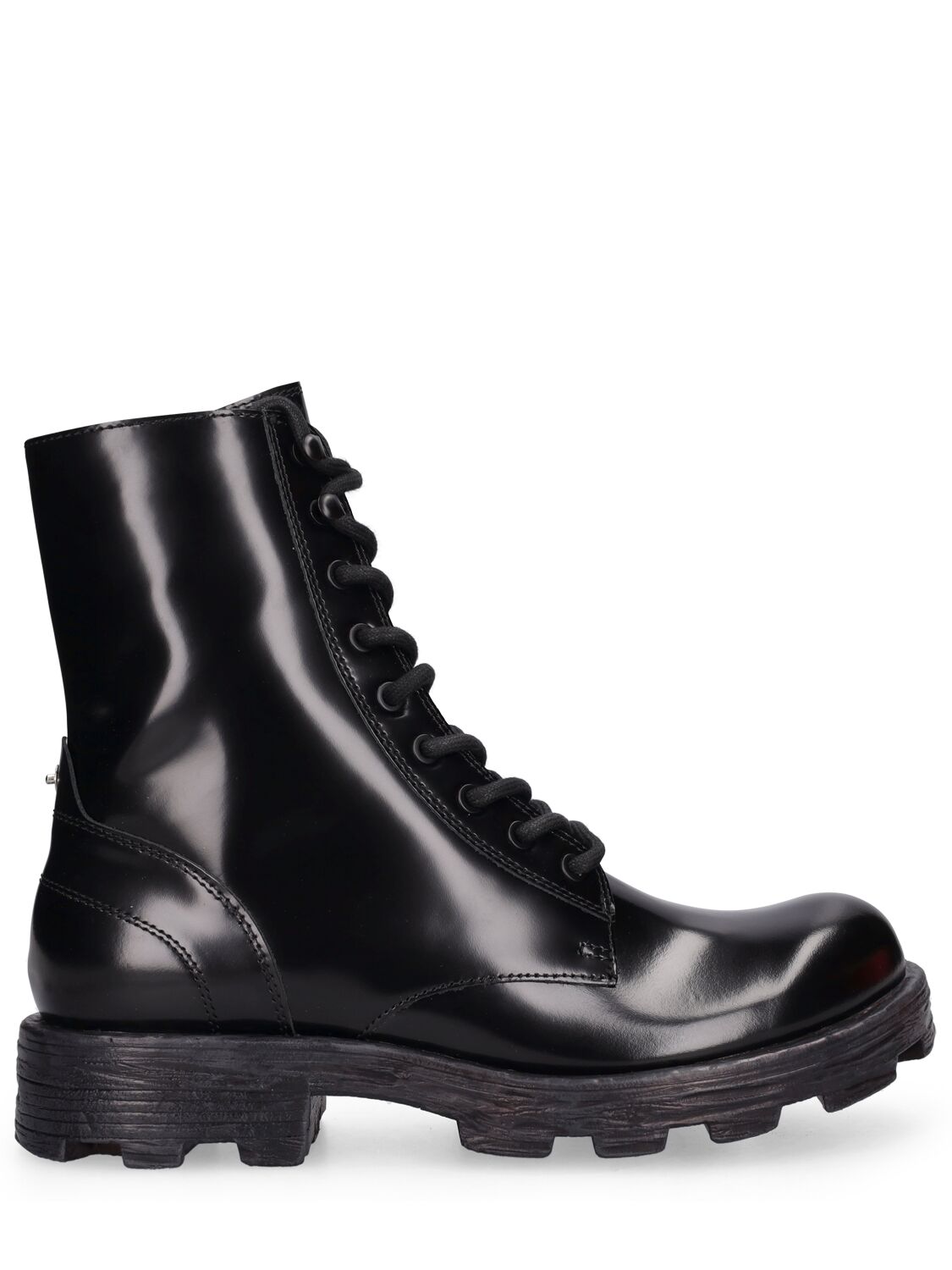 Leather Combat Boots - DIESEL - Modalova
