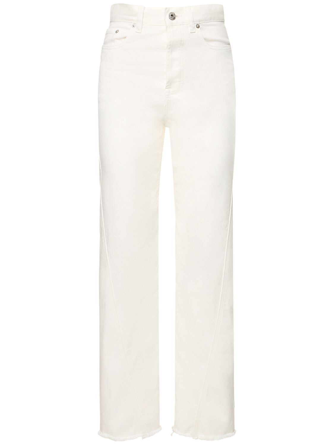 Mujer Jeans Rectos De Denim Con Cintura Alta Blanco Óptico 38 - LANVIN - Modalova