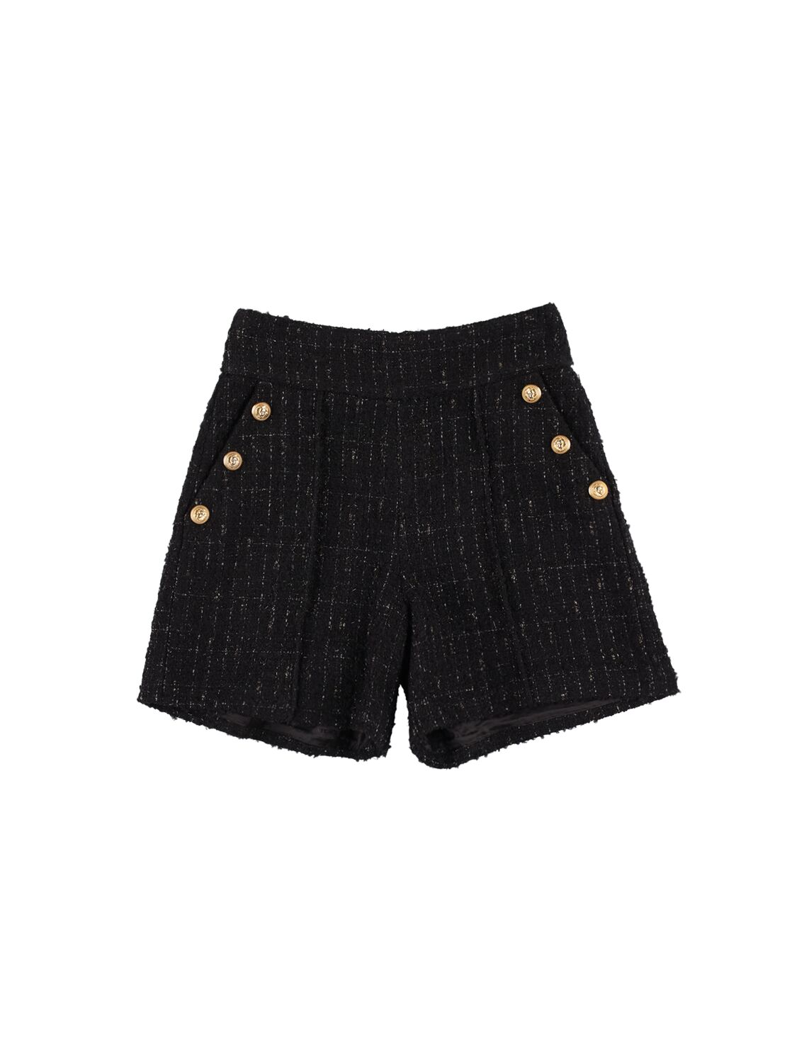 Shorts In Tweed Di Lana E Cotone - BALMAIN - Modalova