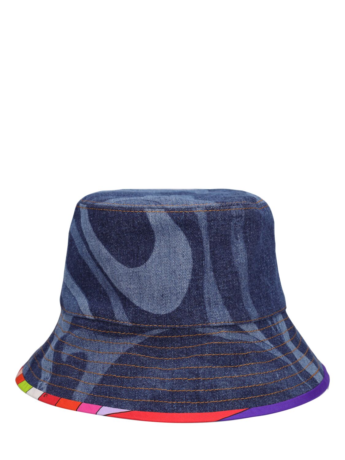 Cappello Bucket In Denim Laserato - PUCCI - Modalova