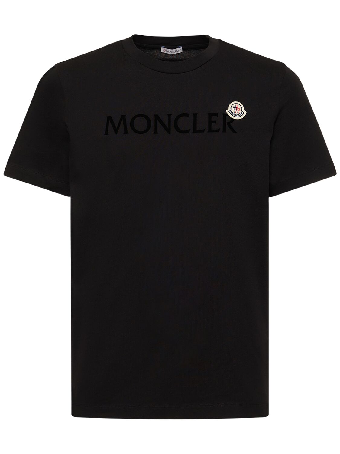 T-shirt Aus Baumwolljersey Mit Logo - MONCLER - Modalova