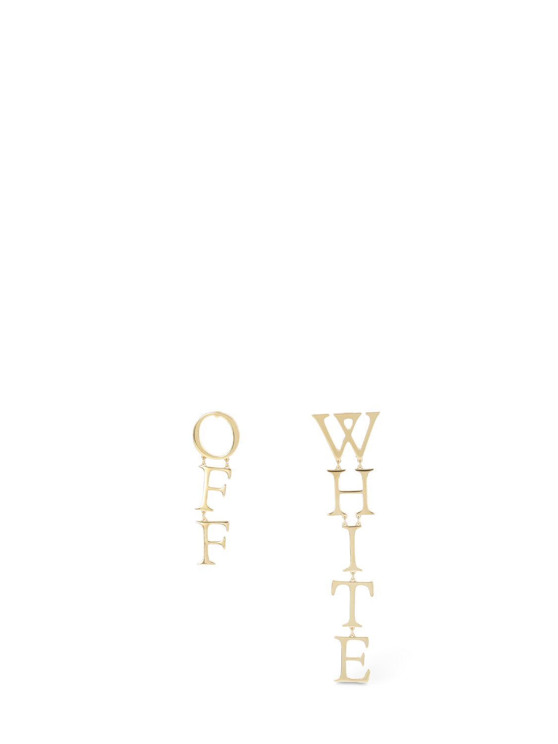 Asymmetric Logo Earrings - OFF-WHITE - Modalova