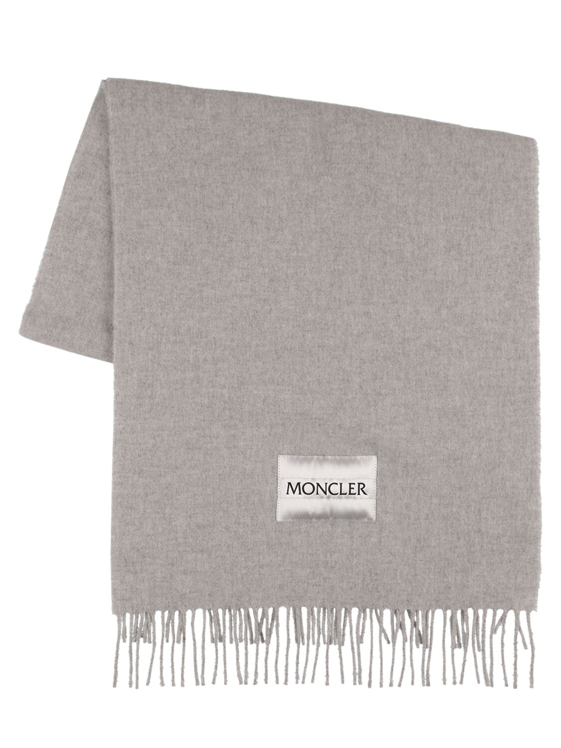 Logo Wool Scarf - MONCLER - Modalova