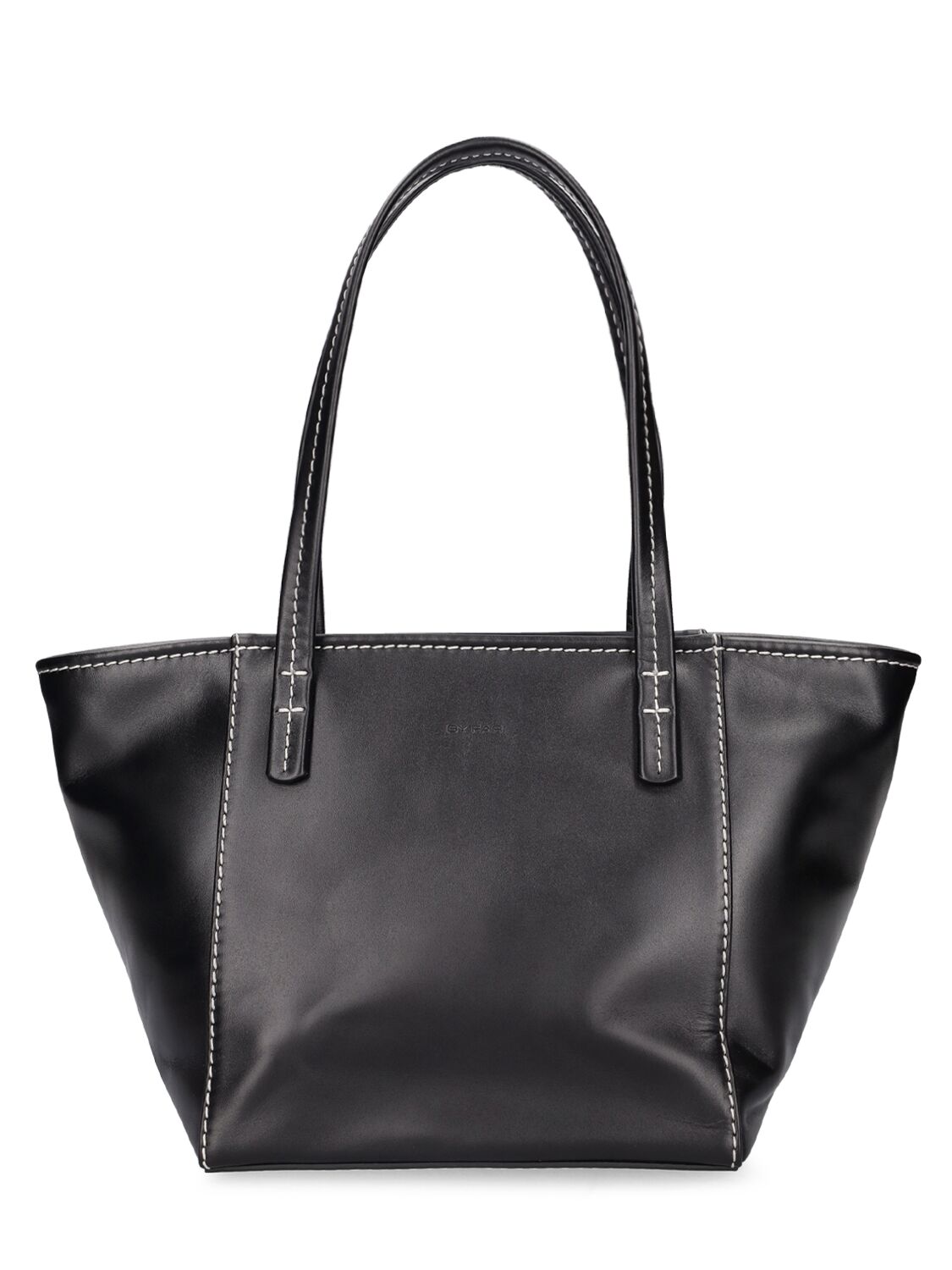 Slim Tote Silver Embossed Shellsuit Fabric and Leather - BY FAR