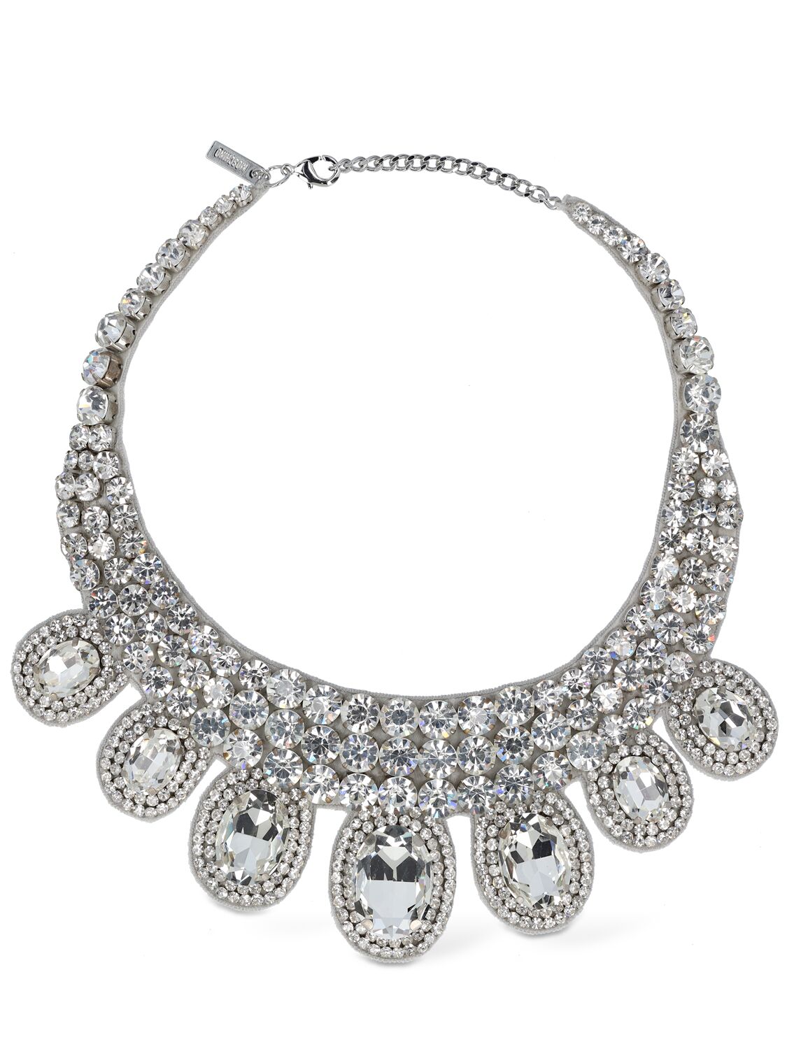 Crystal Drop Collar Necklace - MOSCHINO - Modalova