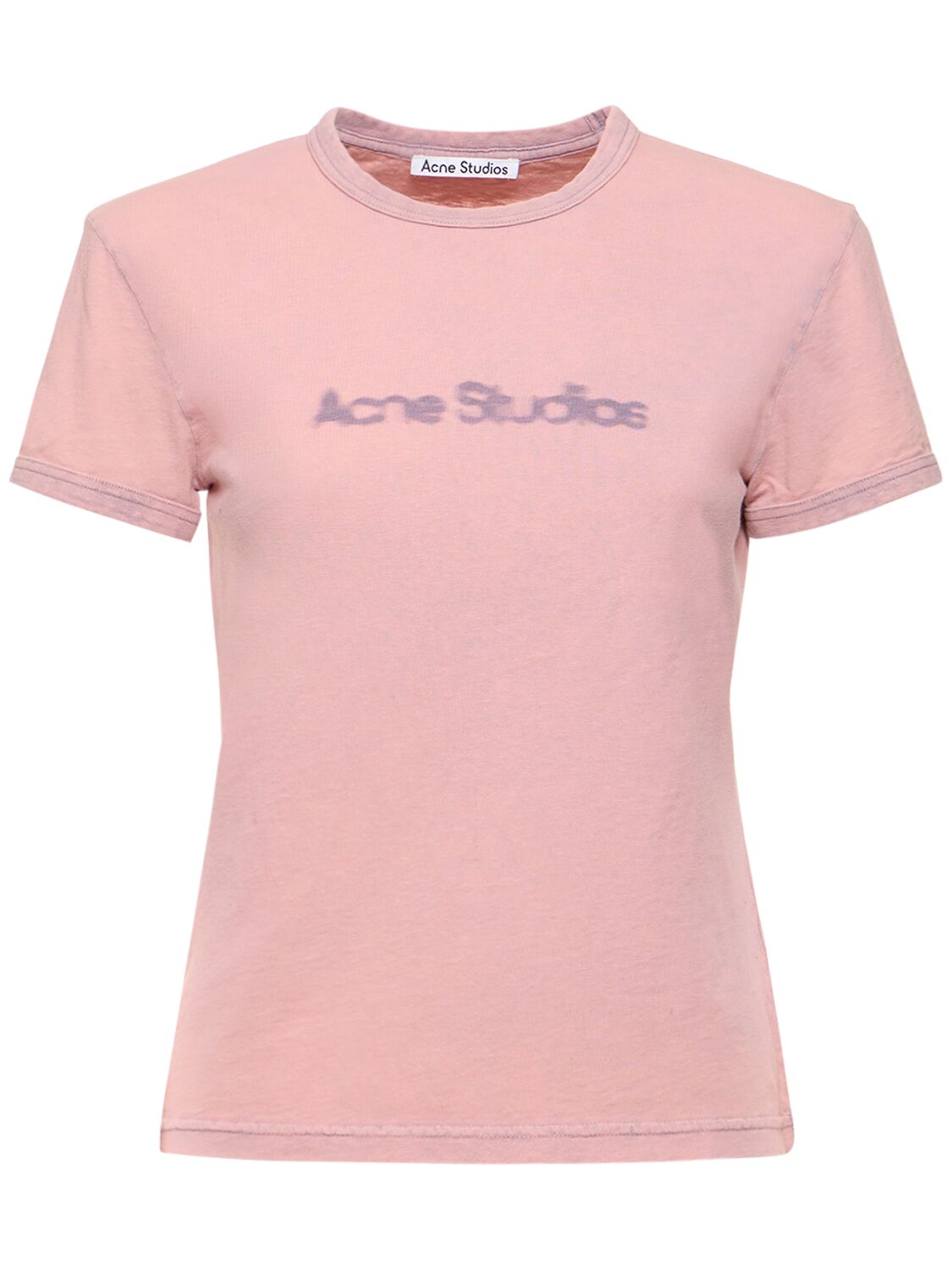 Mujer Camiseta De Algodón Jersey Con Logo Xs - ACNE STUDIOS - Modalova