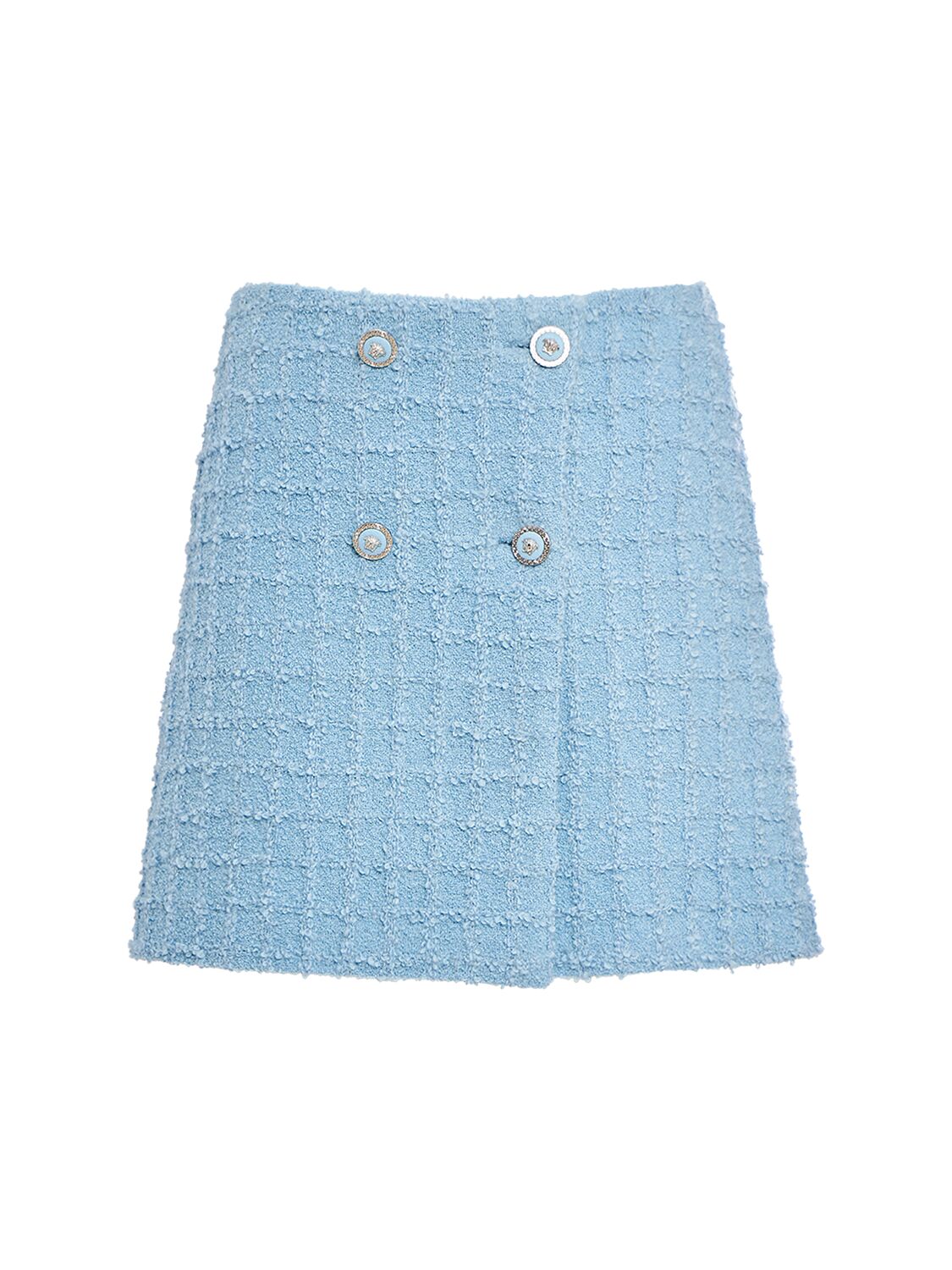 Tweed Mini Skirt - VERSACE - Modalova