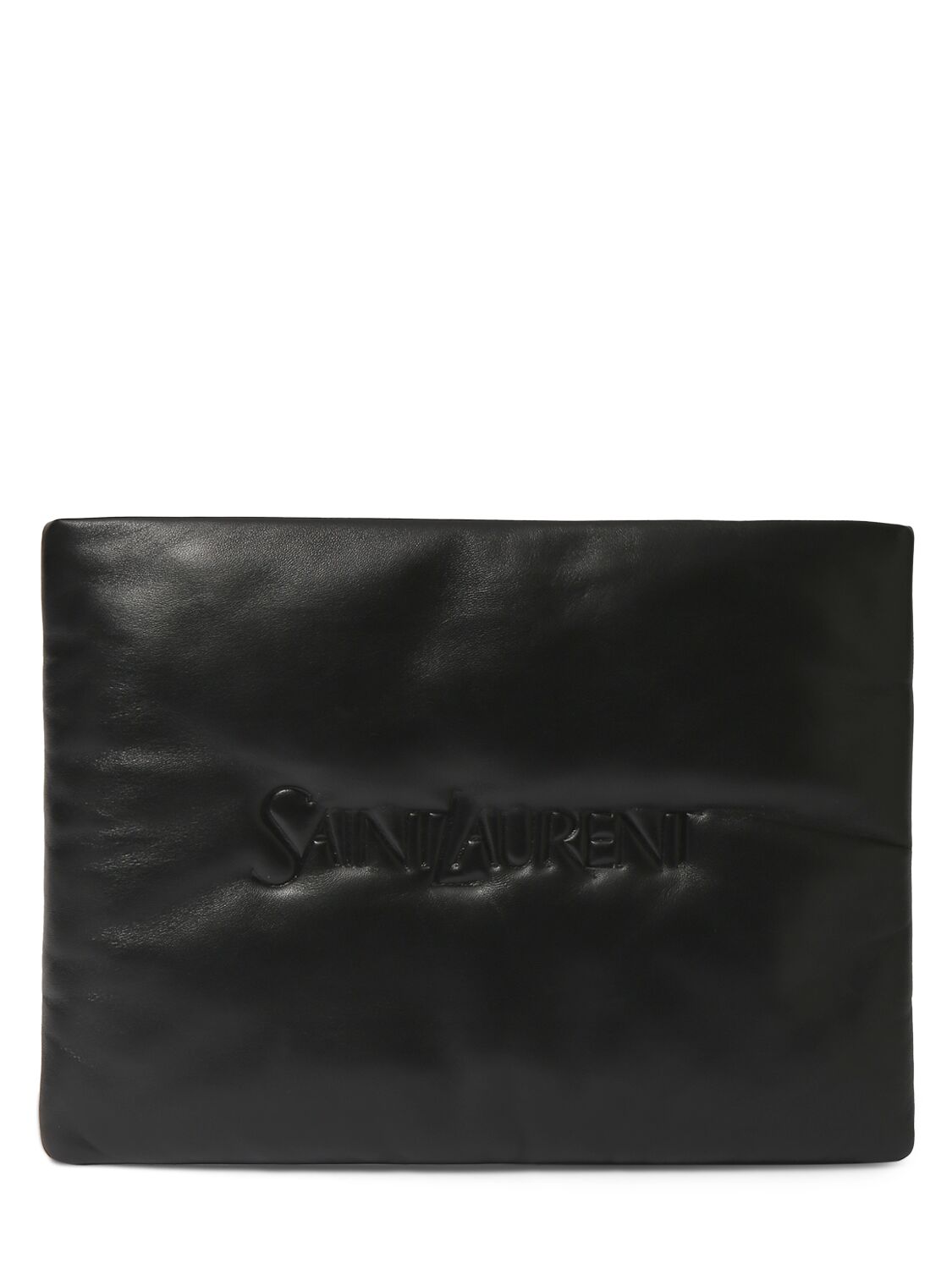 Saint Laurent Large Leather Pouch - SAINT LAURENT - Modalova