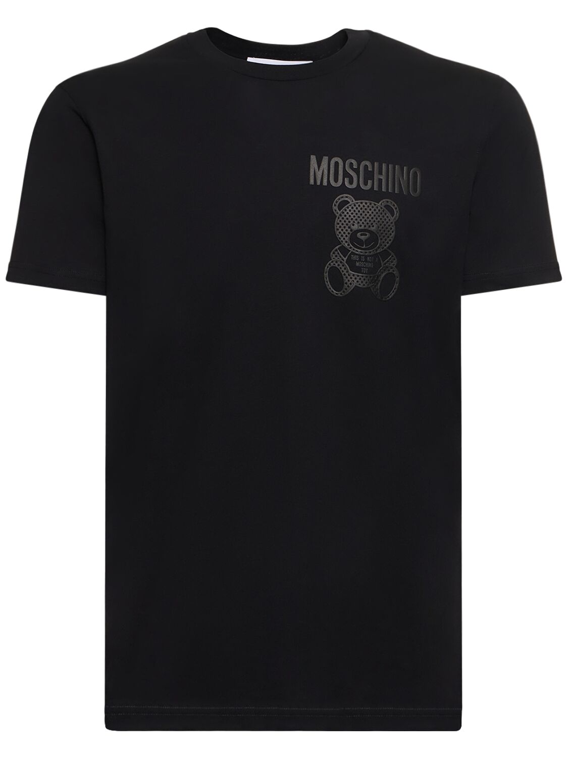 Teddy Print Organic Cotton T-shirt - MOSCHINO - Modalova