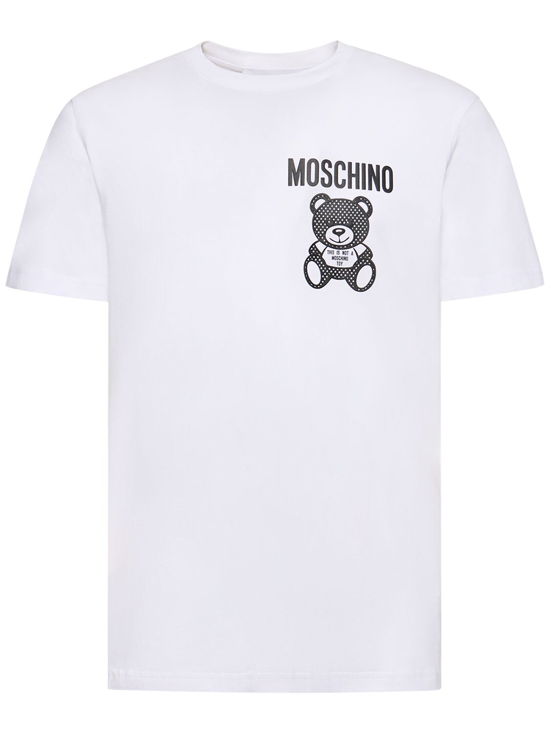 T-shirt Aus Bio-baumwolle Mit Druck - MOSCHINO - Modalova