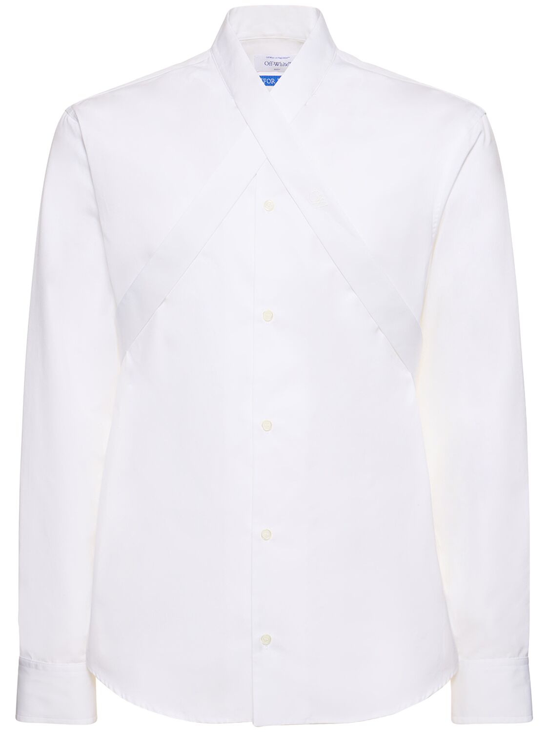 Ow Embellished Cotton Shirt - OFF-WHITE - Modalova