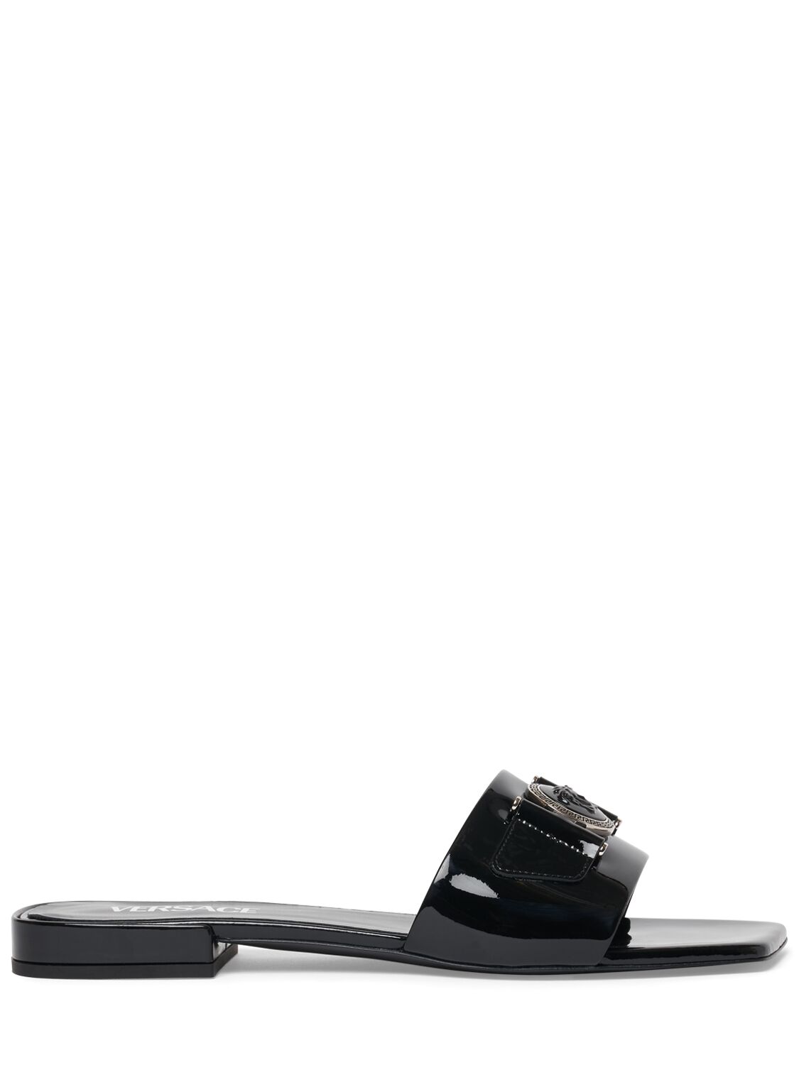 Mujer Zapatos Mules De Charol 10mm 35 - VERSACE - Modalova