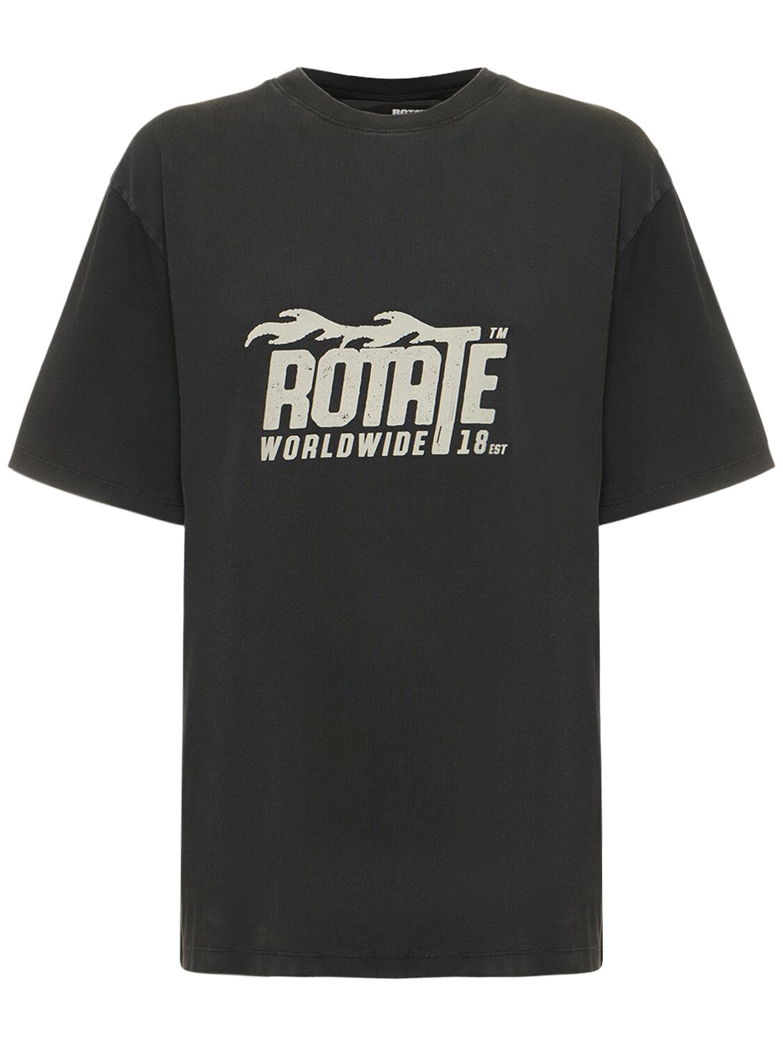 T-shirt Aus Bio-baumwolle Mit Logo - ROTATE - Modalova