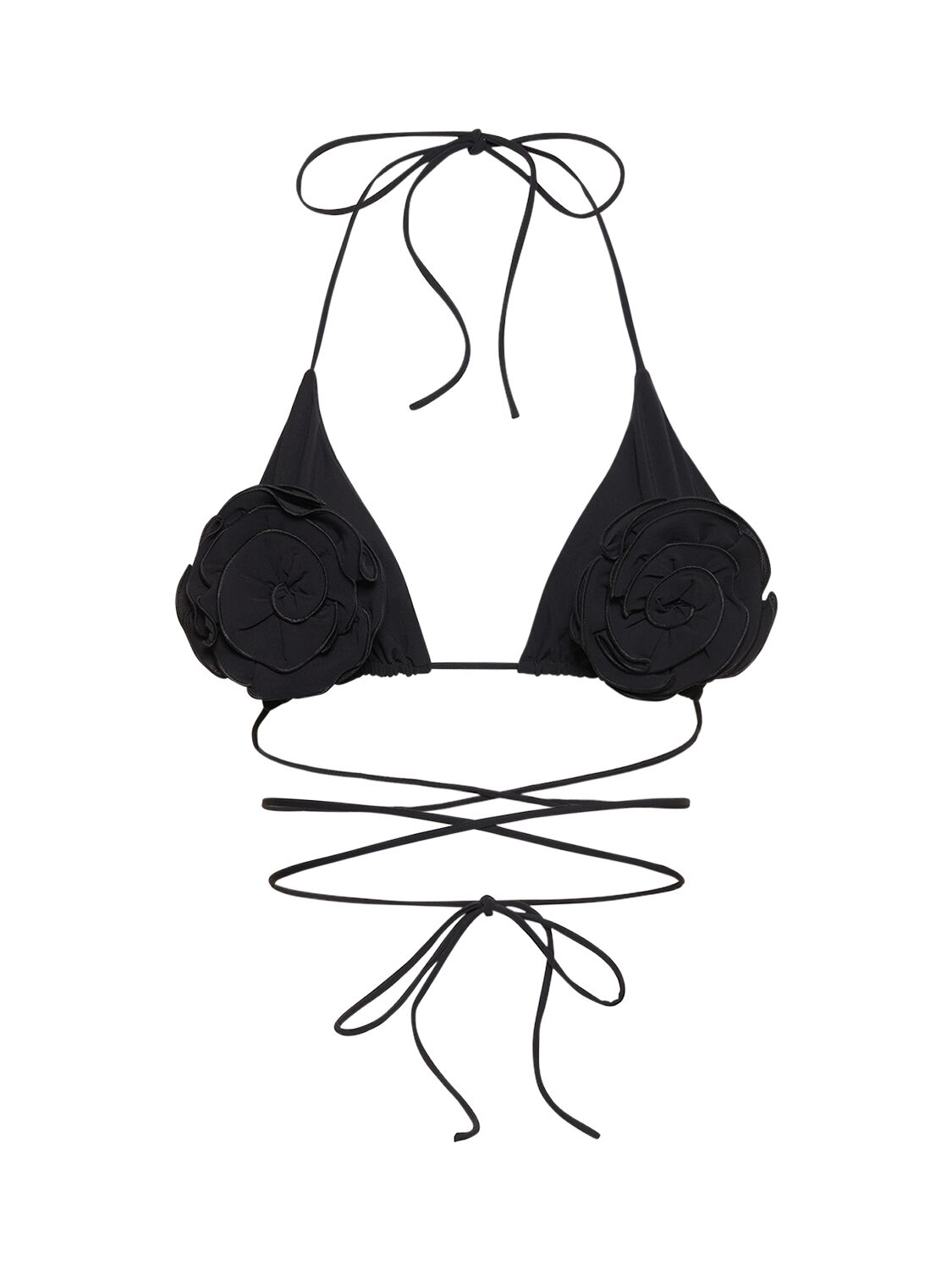 D Flower Tech Triangle Bikini Top - MAGDA BUTRYM - Modalova