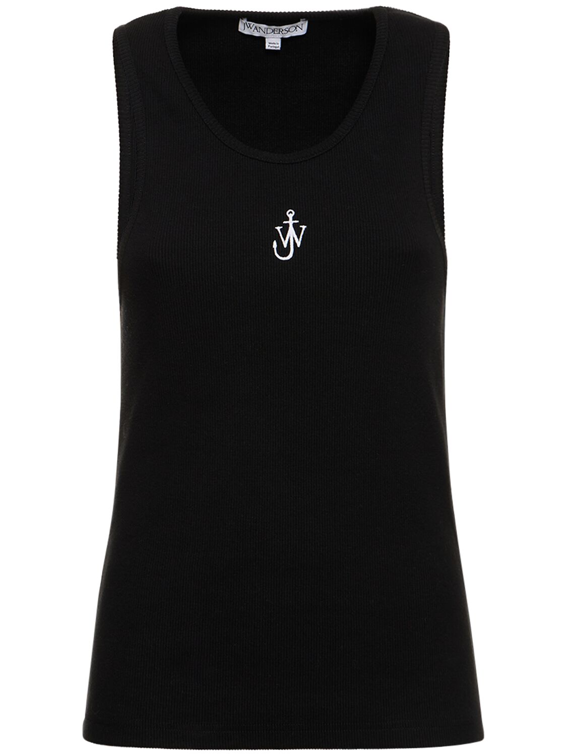 Logo Embroidered Ribbed Jersey Top - JW ANDERSON - Modalova
