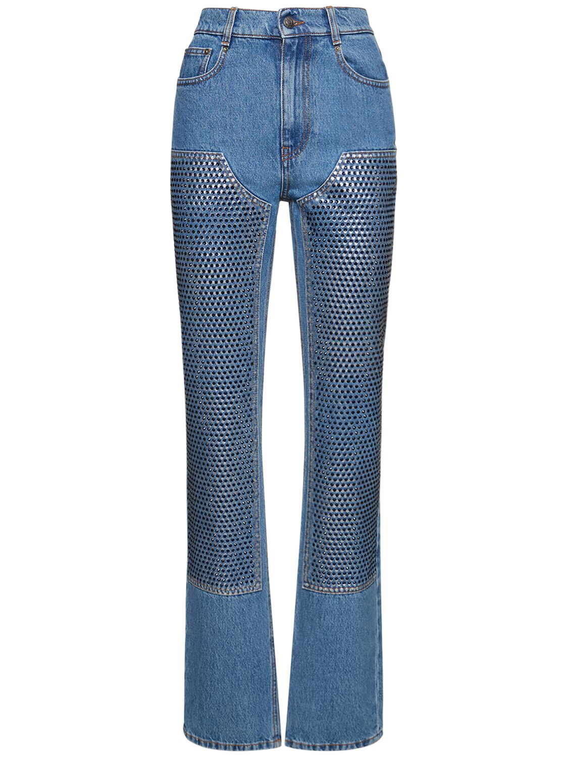 Embellished Straight Leg Jeans - AREA - Modalova