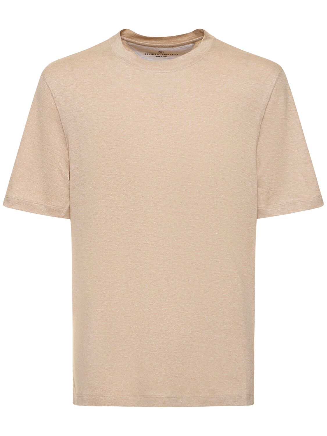 Cotton & Linen Jersey Solid T-shirt - BRUNELLO CUCINELLI - Modalova