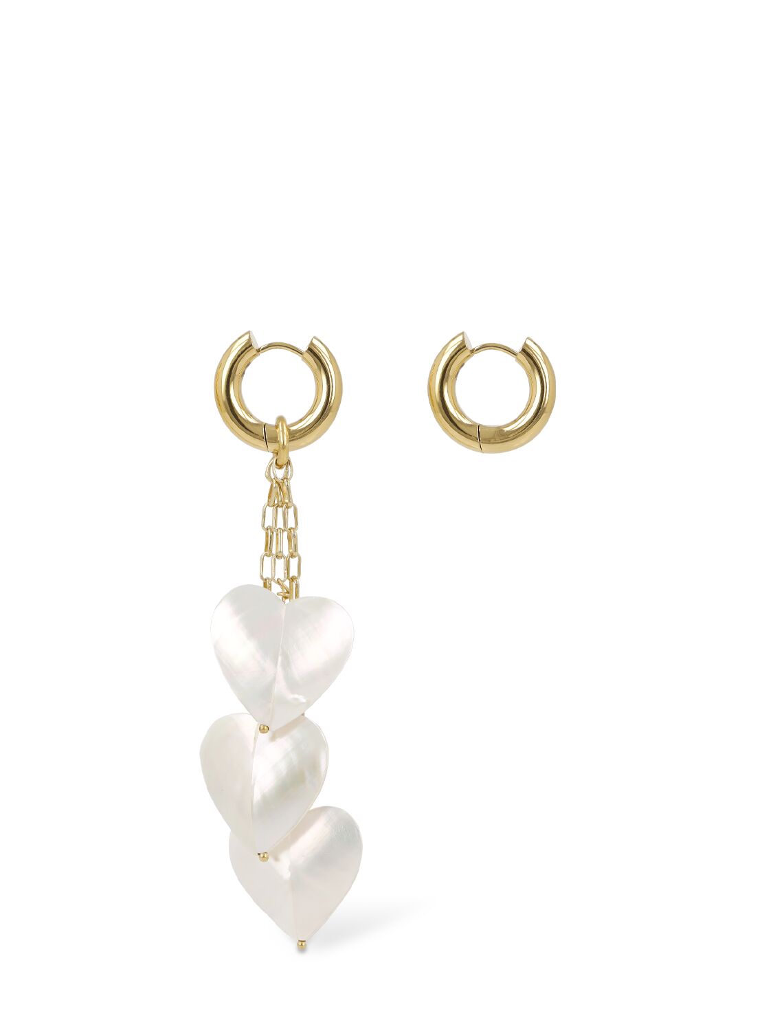 Ring & Hearts Mismatched Earrings - TIMELESS PEARLY - Modalova