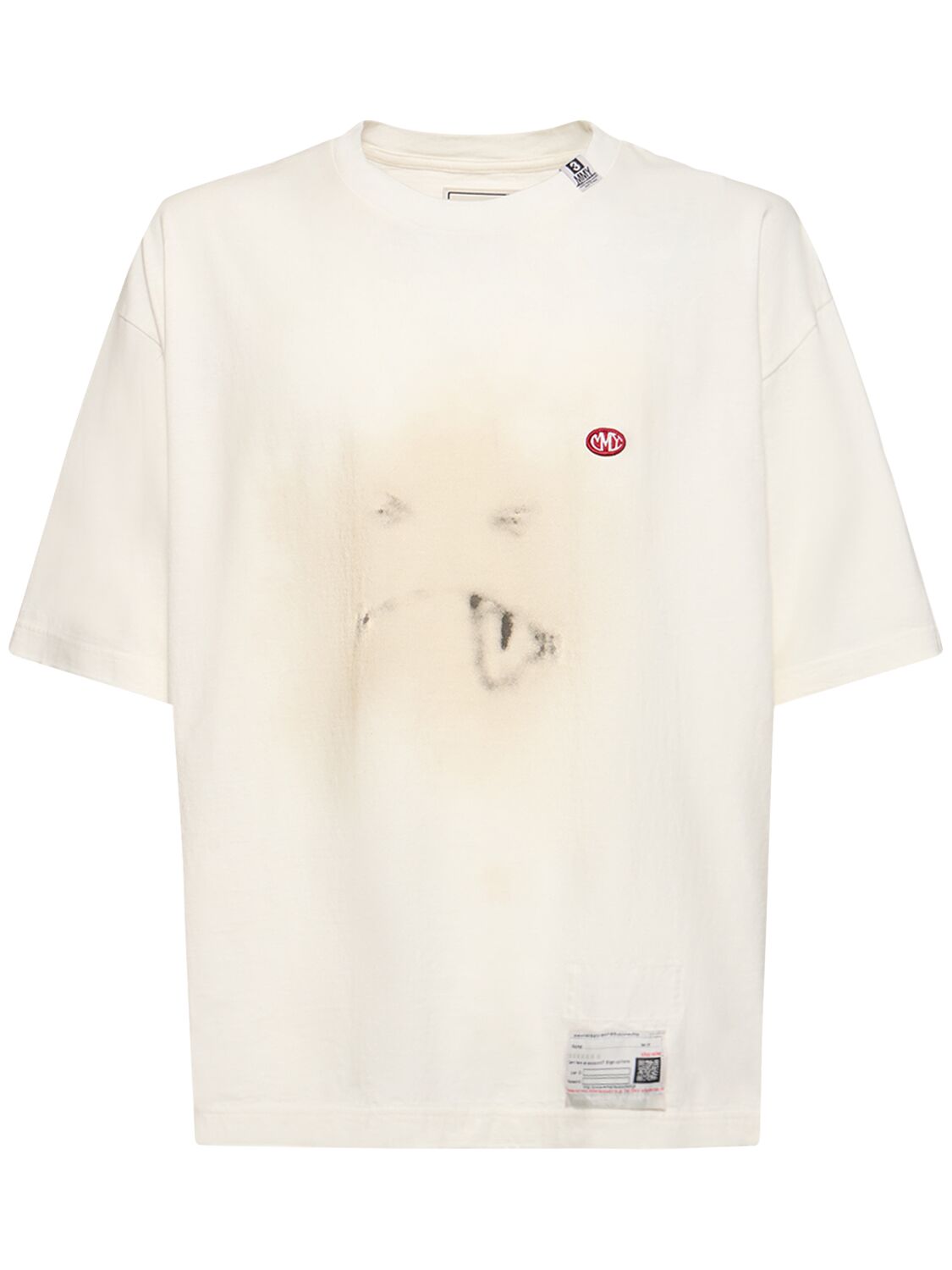 T-shirt Smiley Face In Cotone Con Stampa - MIHARA YASUHIRO - Modalova