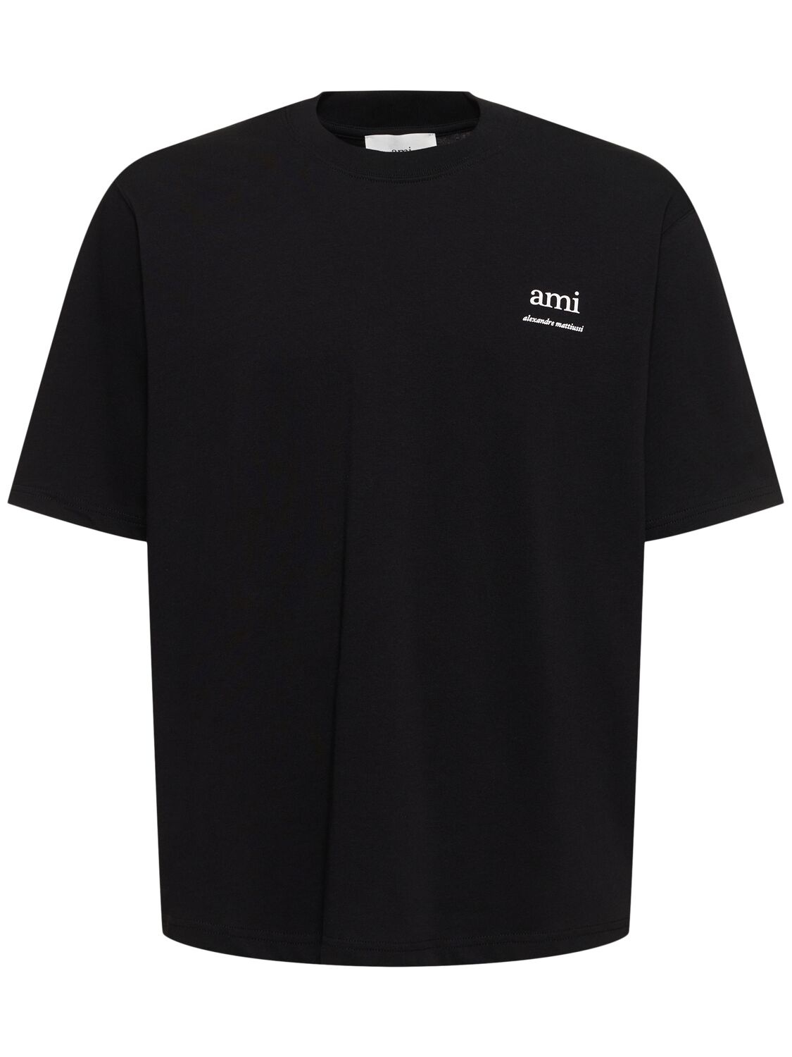 T-shirt Boxy Fit In Cotone Con Logo - AMI PARIS - Modalova