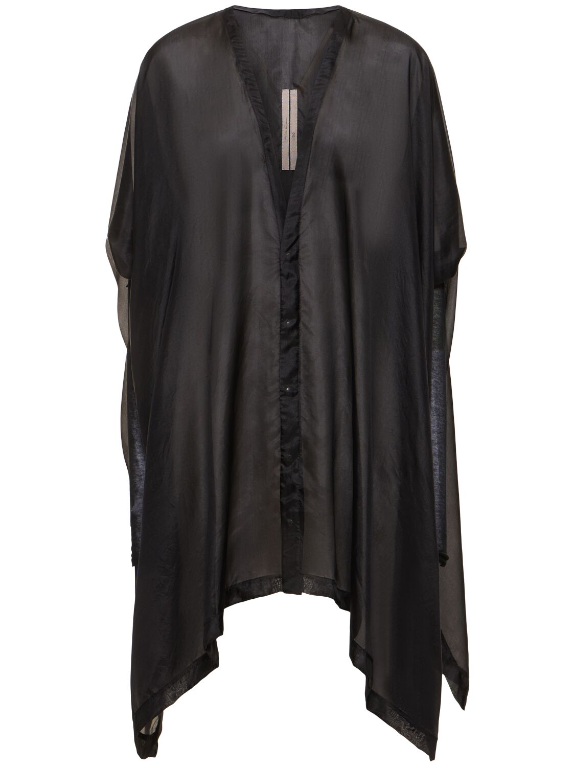 Zero Silk & Rib Jersey Long Sleeve Shirt - RICK OWENS - Modalova