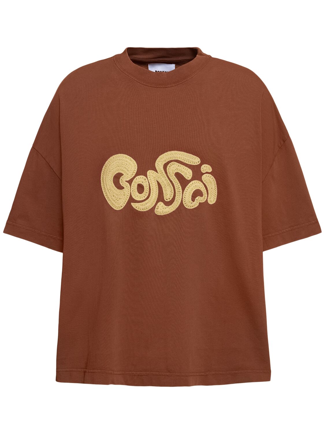 T-shirt Oversize In Cotone Con Ricamo Logo - BONSAI - Modalova