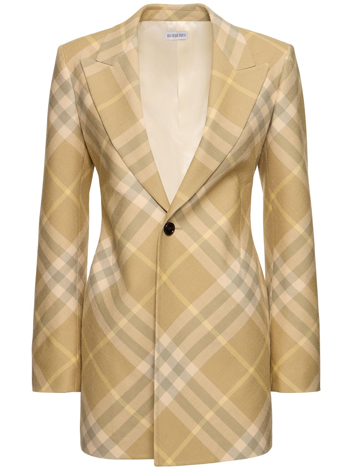 Check Wool Tailored Single Breast Jacket - BURBERRY - Modalova