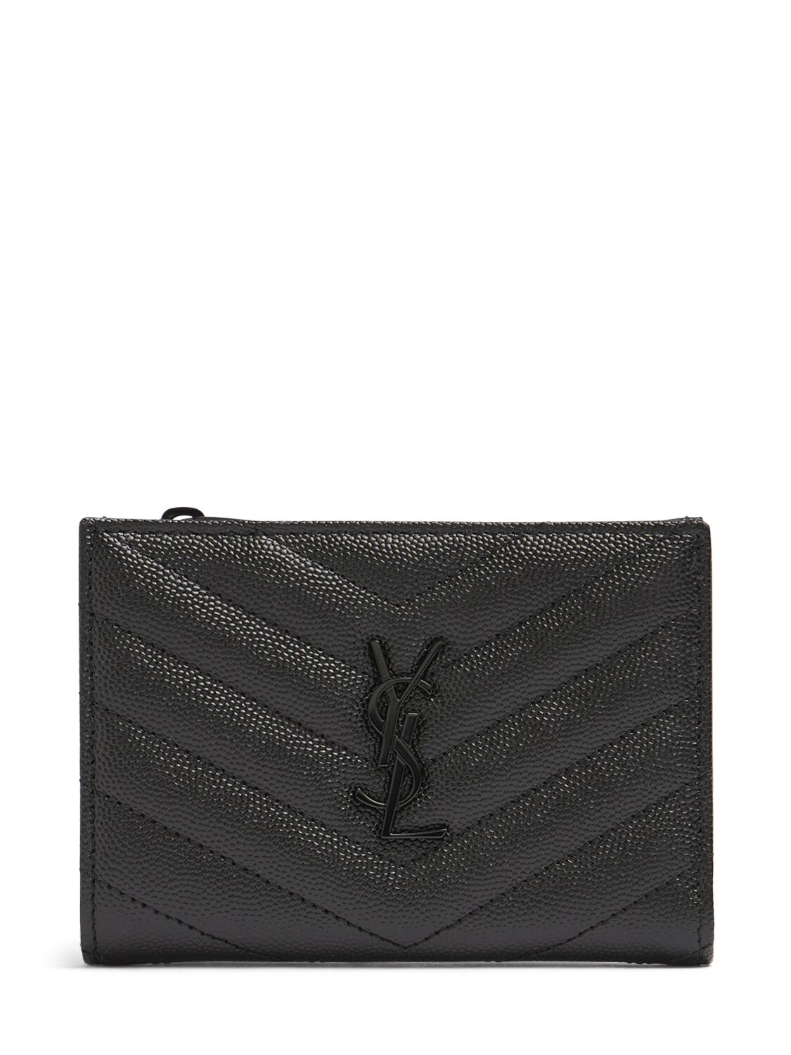 Monogram Leather Bifold Wallet - SAINT LAURENT - Modalova