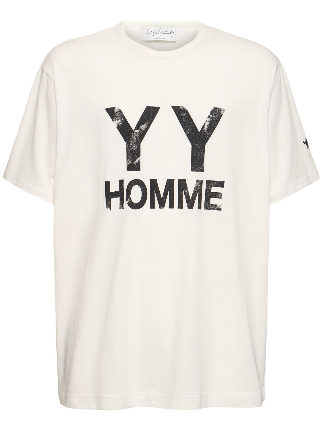 T-shirt Yyh In Cotone Con Stampa - YOHJI YAMAMOTO - Modalova