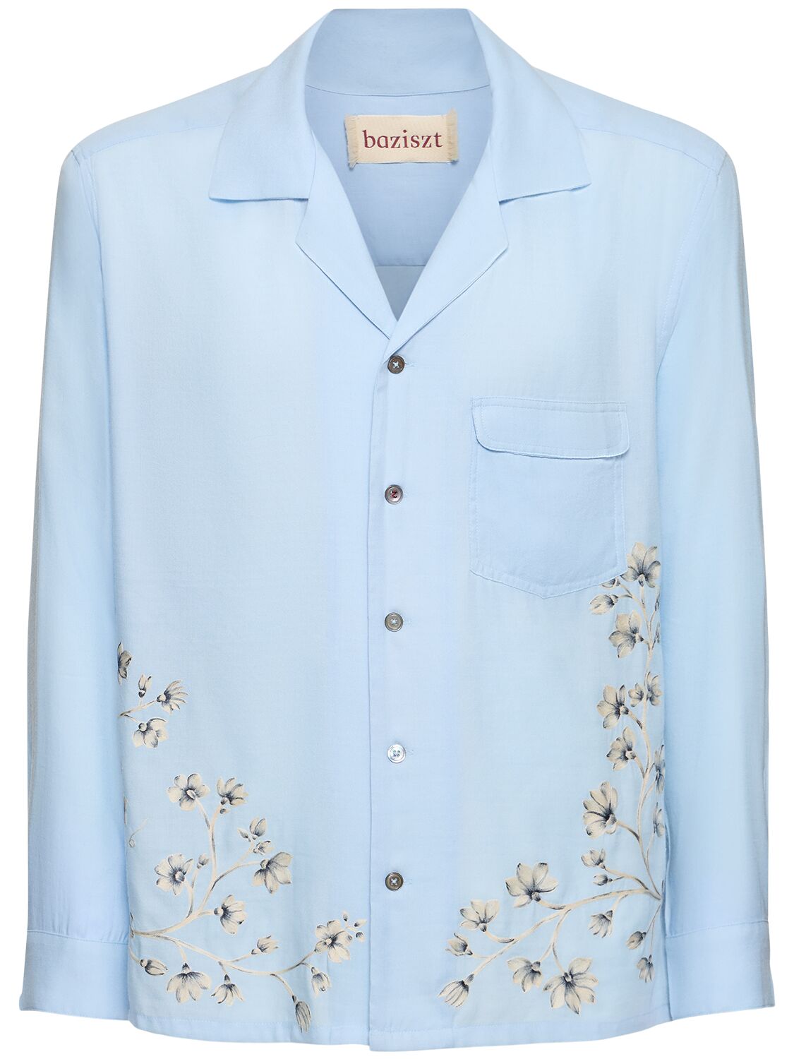 Flower Cotton & Rayon Shirt - BAZISZT - Modalova
