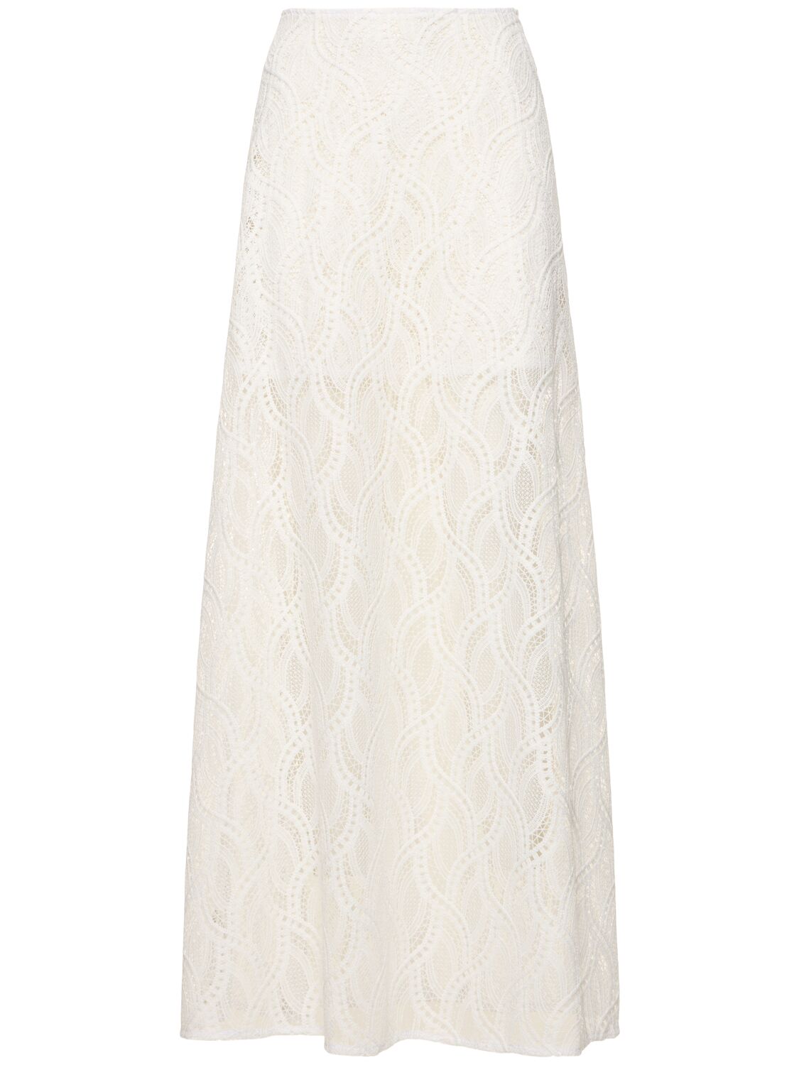 Embroidered Lace High-rise Long Skirt - ERMANNO SCERVINO - Modalova