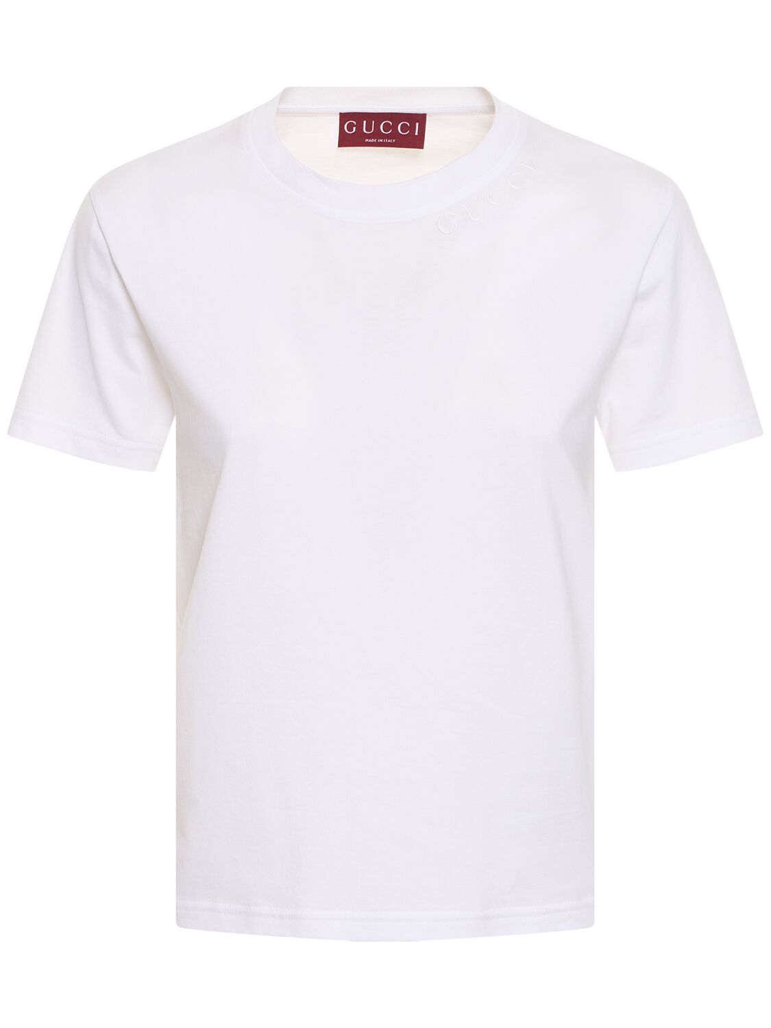 Cotton Jersey T-shirt W/embroidery - GUCCI - Modalova