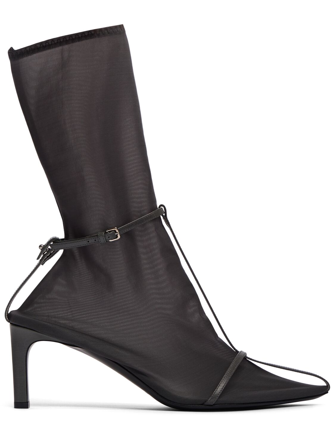 Mm Mesh & Leather Ankle Boots - JIL SANDER - Modalova
