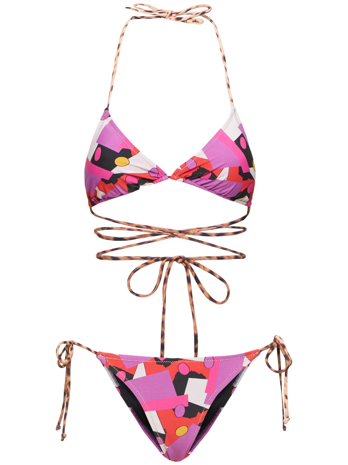 Miami Printed Triangle Bikini Set - REINA OLGA - Modalova