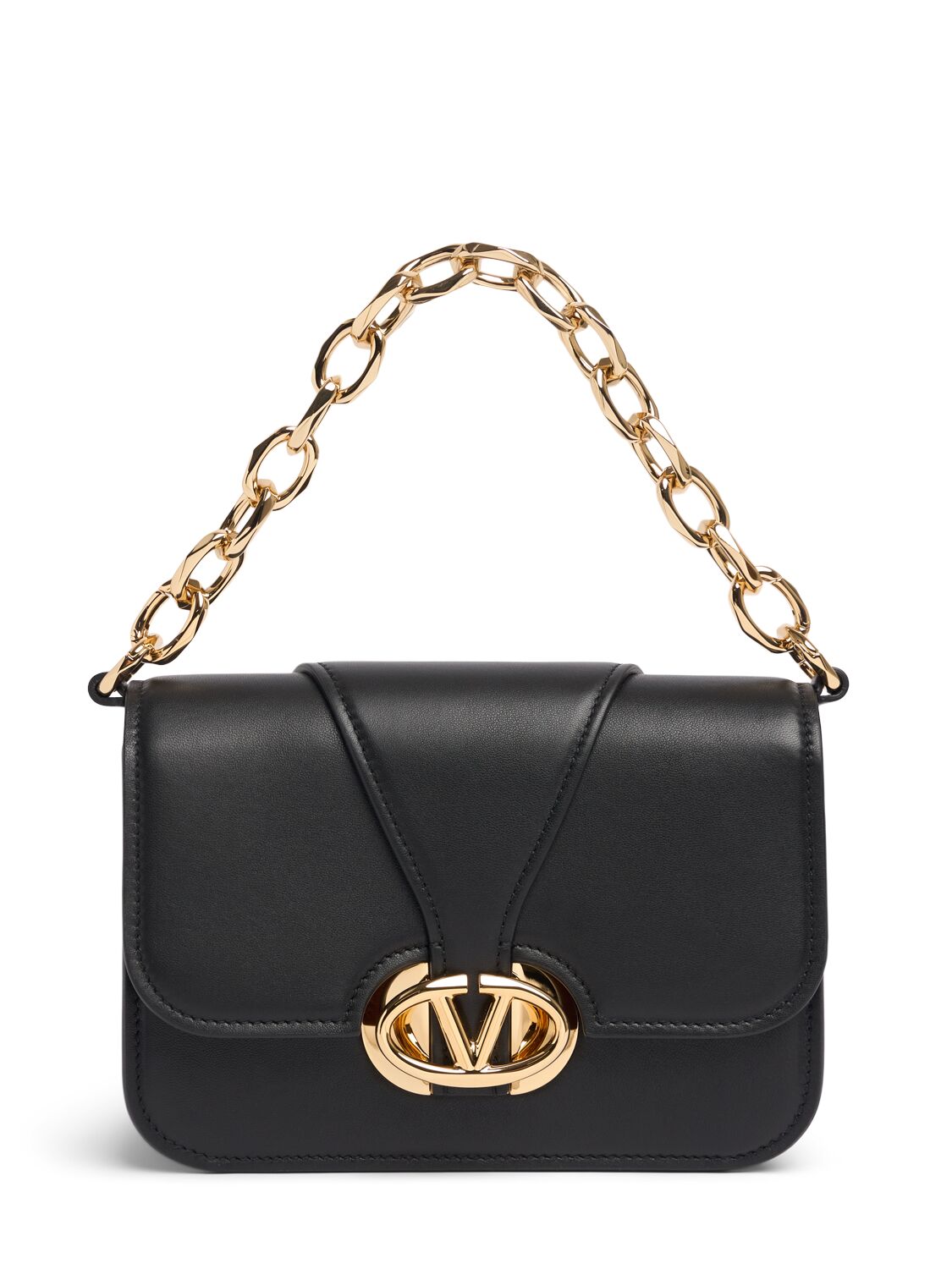 Small Vlogo O'clock Leather Shoulder Bag - VALENTINO GARAVANI - Modalova