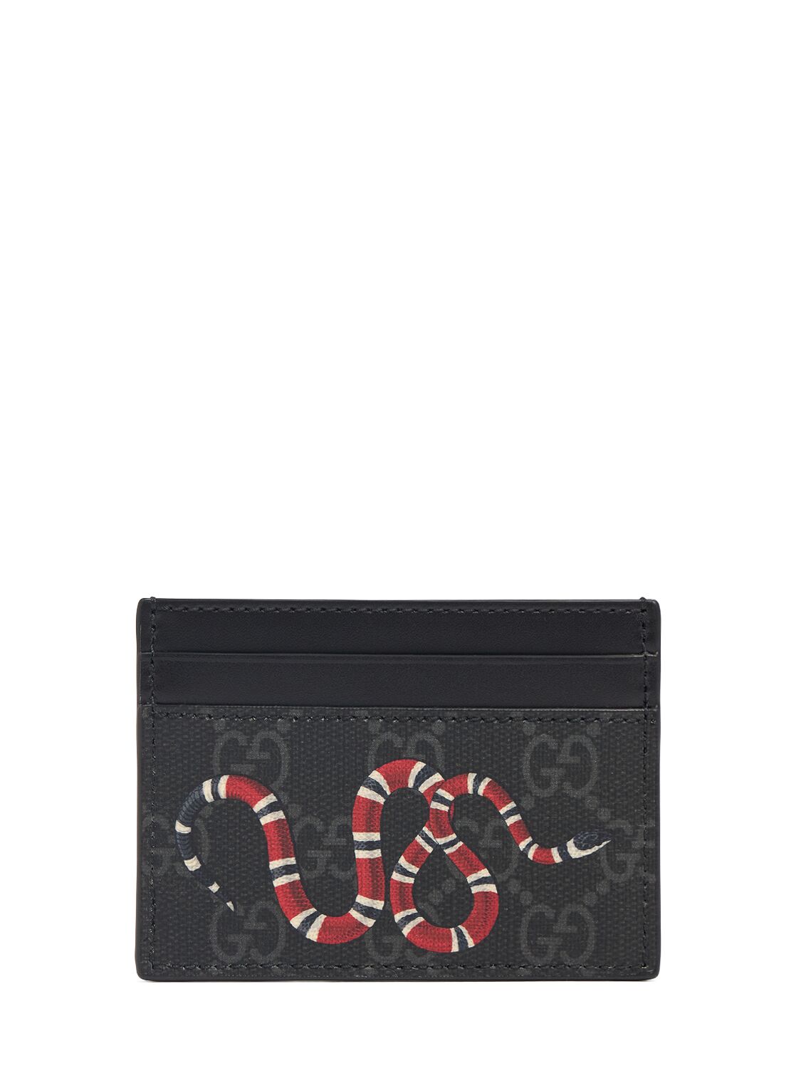 Snake Gg Supreme Coated Canvas Card Hold - GUCCI - Modalova