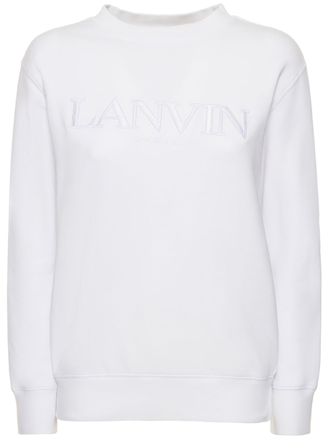 Besticktes Sweatshirt Aus Baumwolle Mit Logo - LANVIN - Modalova