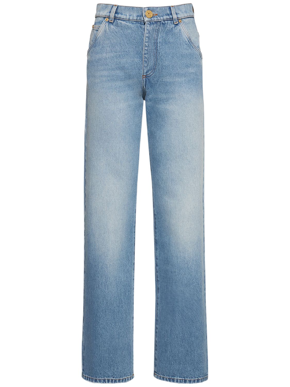 Mujer Jeans Rectos De Con Cintura Alta 36 - BALMAIN - Modalova