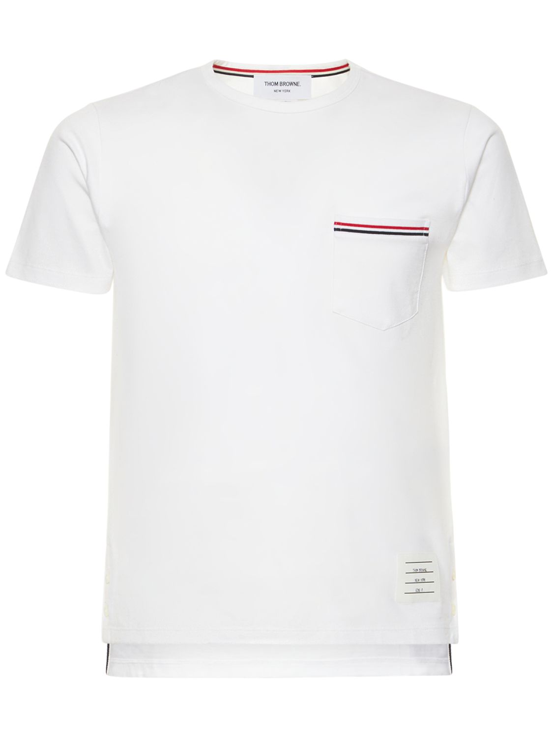 Hombre Camiseta De Algodón Estampada 0 - THOM BROWNE - Modalova