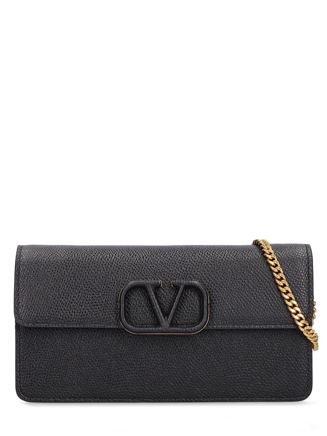 Vlogo Leather Wallet W/chain - VALENTINO GARAVANI - Modalova