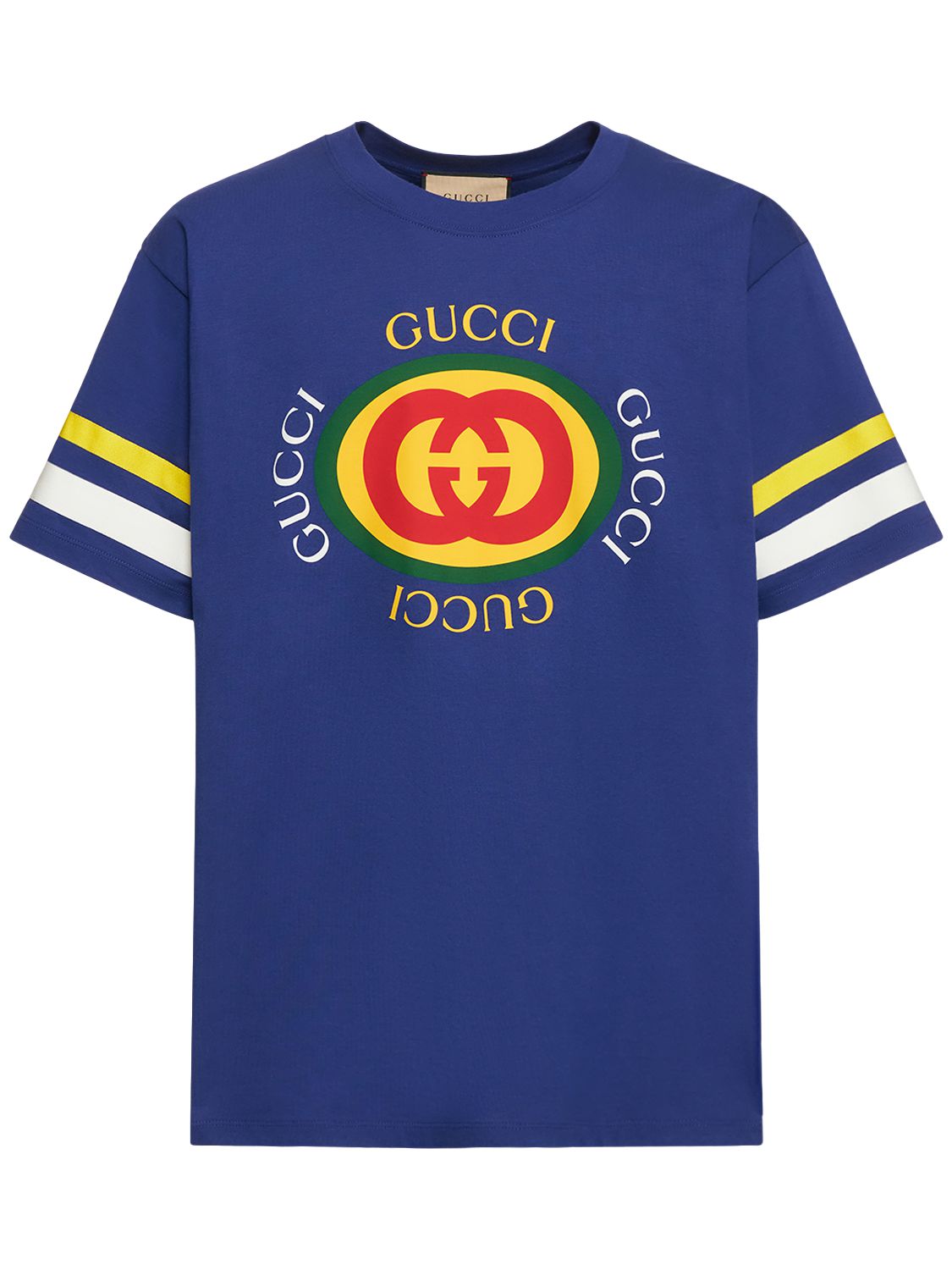 T-shirt Aus Baumwolle Mit Logo - GUCCI - Modalova