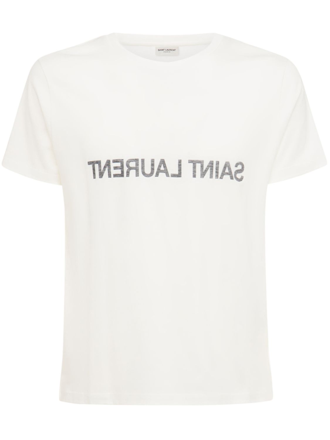 Hombre Camiseta De Algodón Estampada Xs - SAINT LAURENT - Modalova