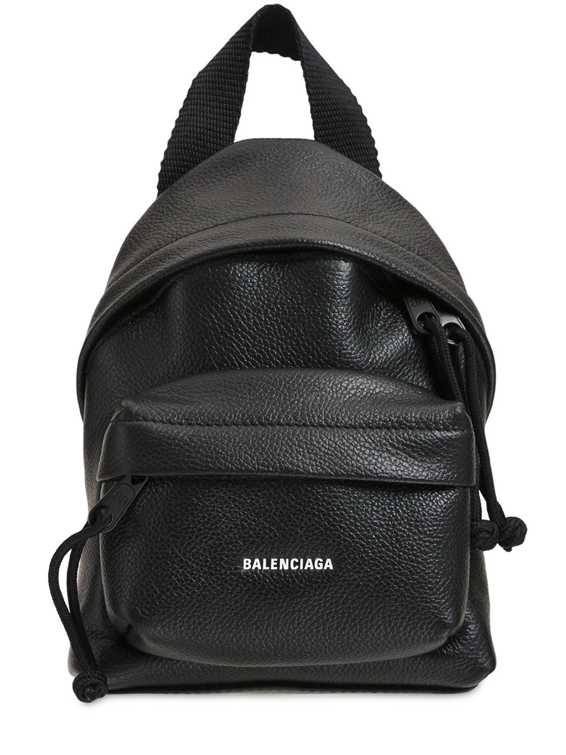 Logo Leather Backpack - BALENCIAGA - Modalova
