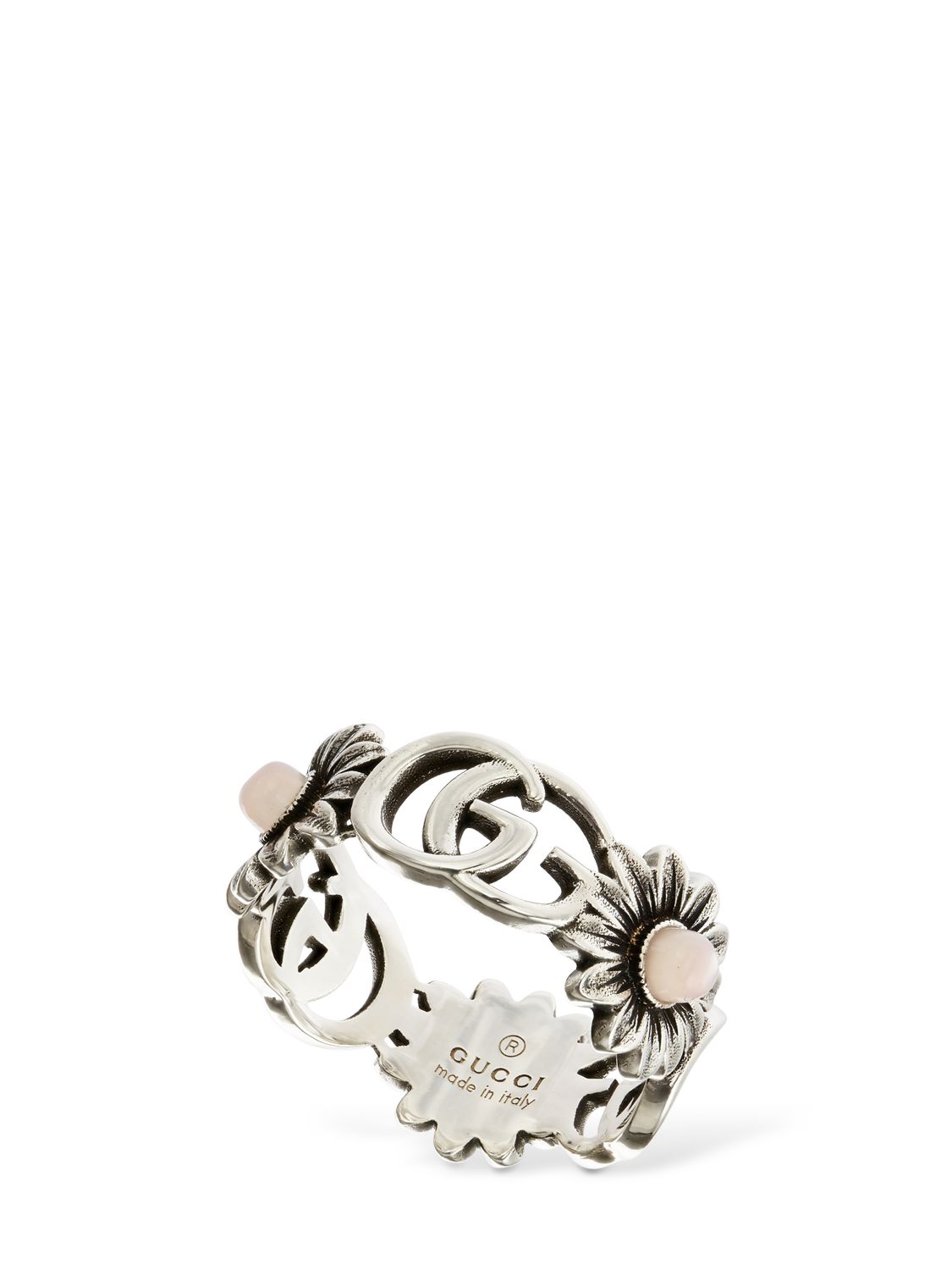 Double G Flower Ring W/ Mother Of Pearl - GUCCI - Modalova